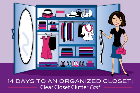 14 Days To An Organized Closet: Clear Closet Clutter